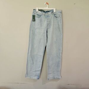 Wild Fable Super-High Rise Straight Button Fly Jeans - Light Wash Sz 16
